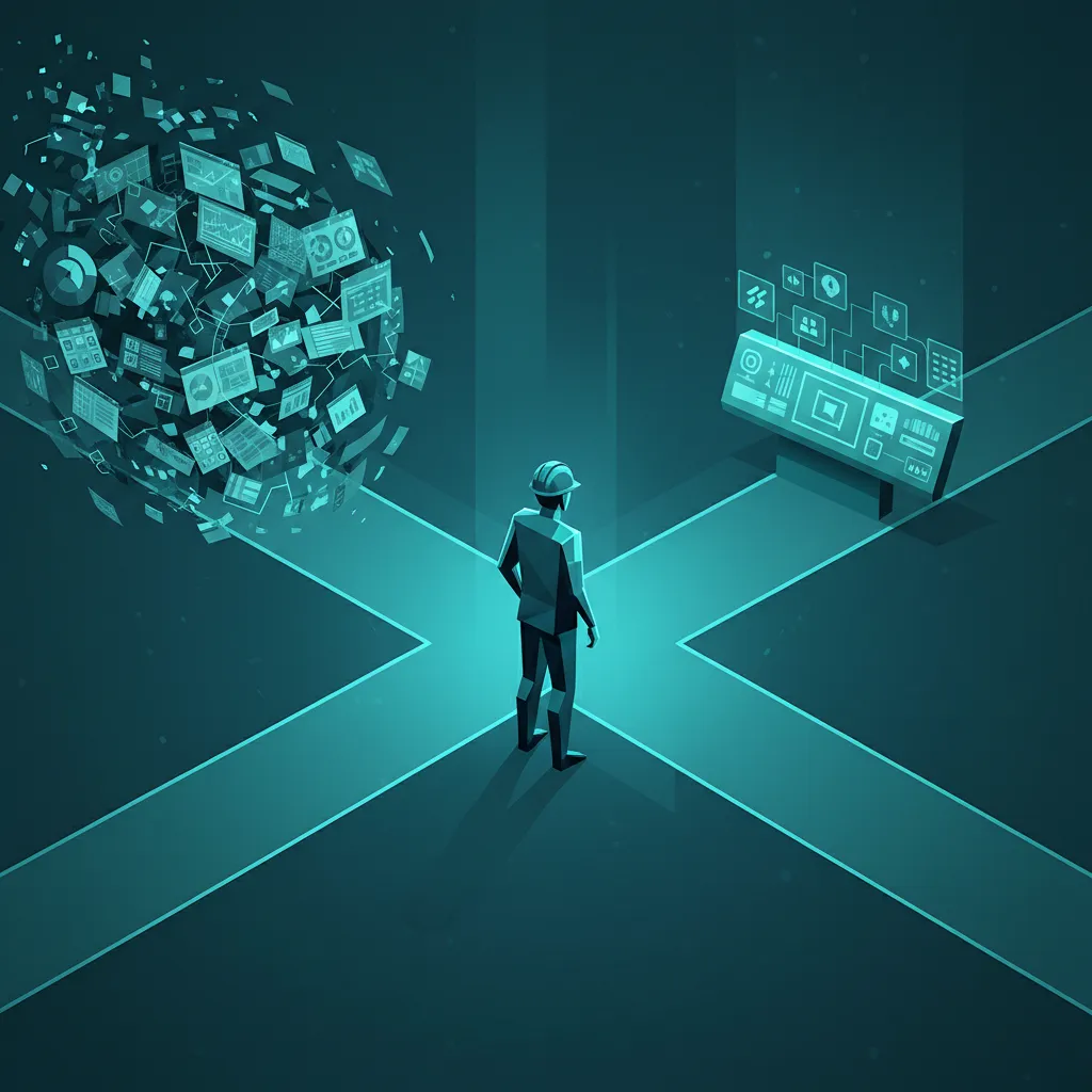 Pool builder moving away from Buildertrend, abstract representation of software migration toward a better fit